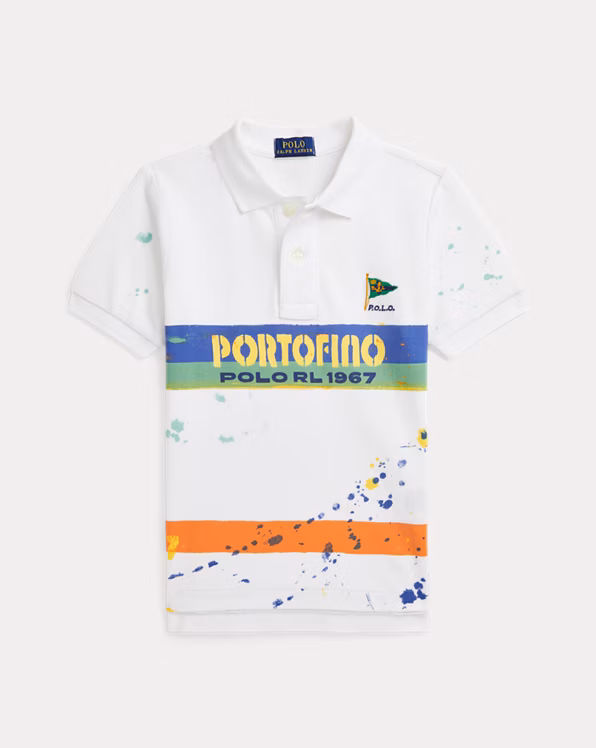 Nautical Cotton Mesh Polo Shirt