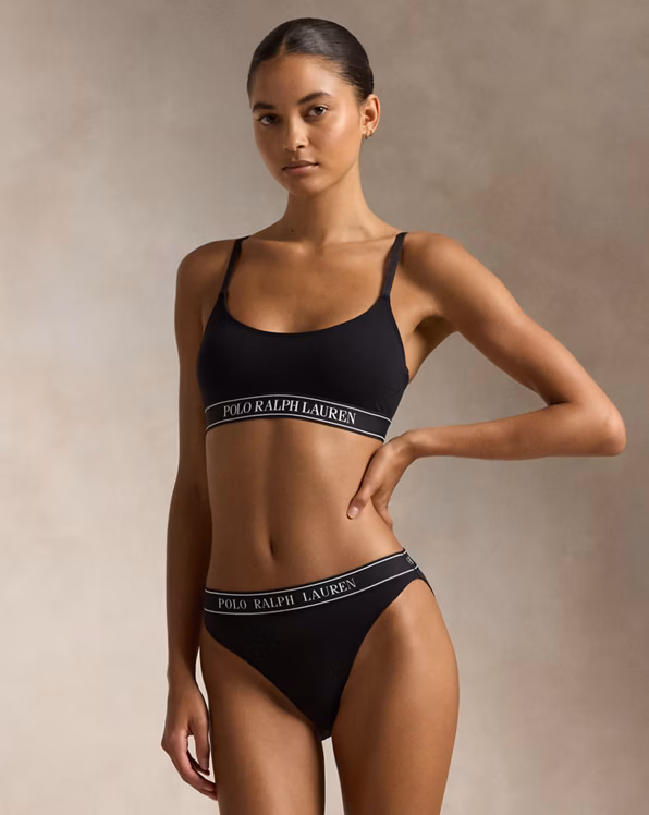 Repeat-Logo Scoop Cropped Tank