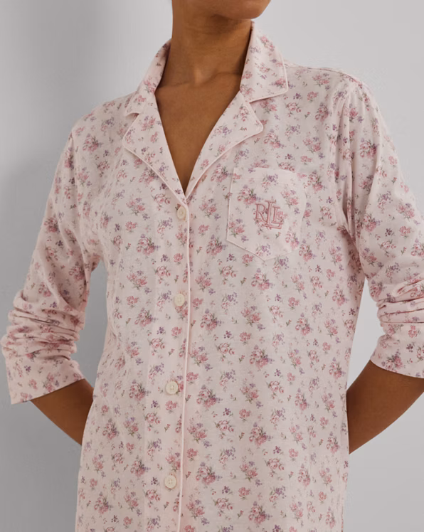 Floral Cotton-Blend Jersey Sleep Shirt