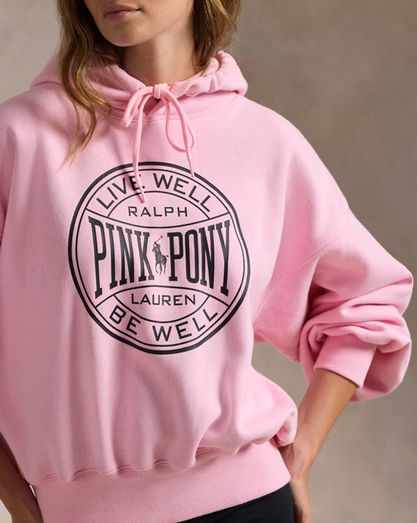 Pink Pony Logo Fleece Hoodie