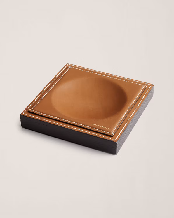 Brennan Leather-Teak Catchall