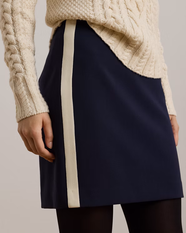 Two-Tone Pencil Miniskirt