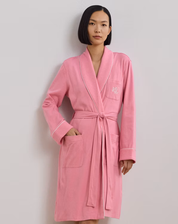 Interlock Quilted Shawl-Collar Robe