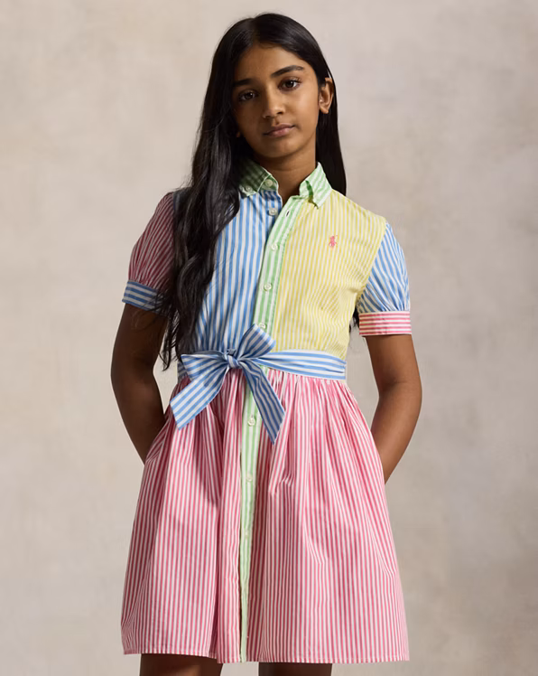 Striped Cotton Fun Shirtdress