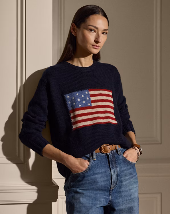 Flag Cashmere Crewneck Jumper