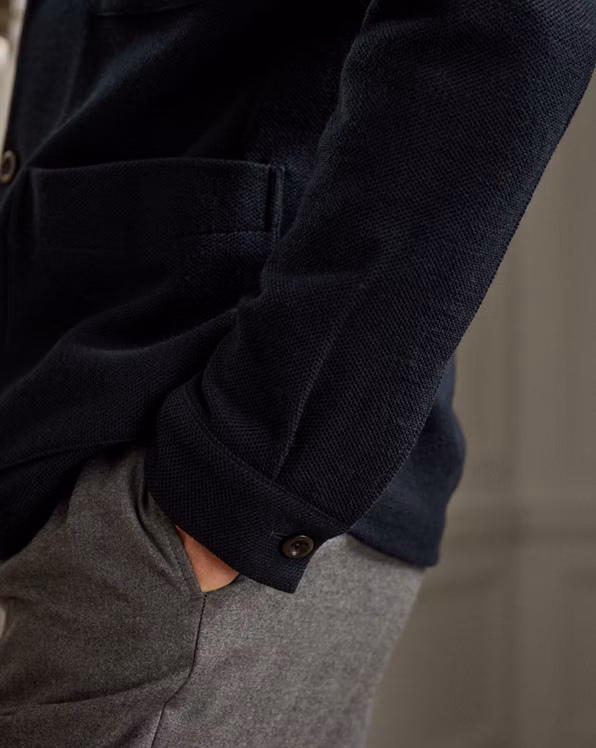 Hand-Tailored Wool-Blend Jacket