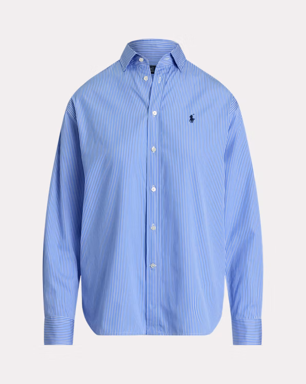 Relaxed Fit Striped Cotton Shirt