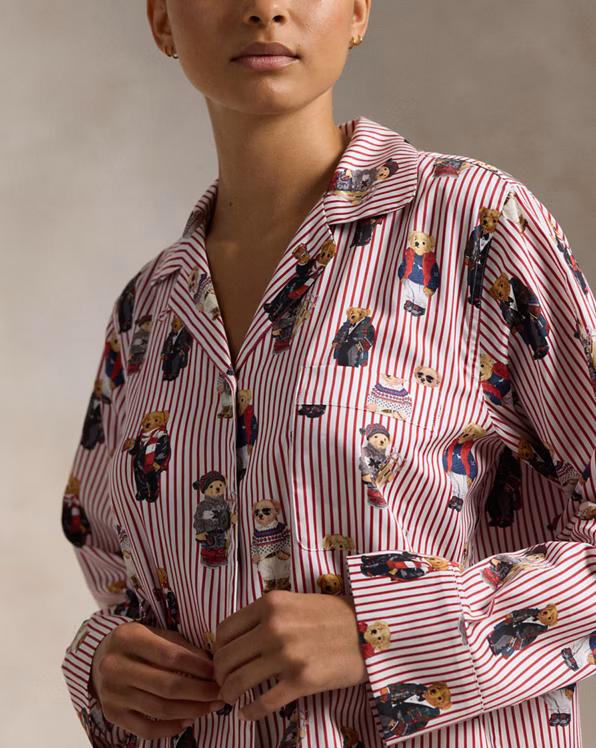 Polo Bear Cotton Long-Sleeve Pyjama Set