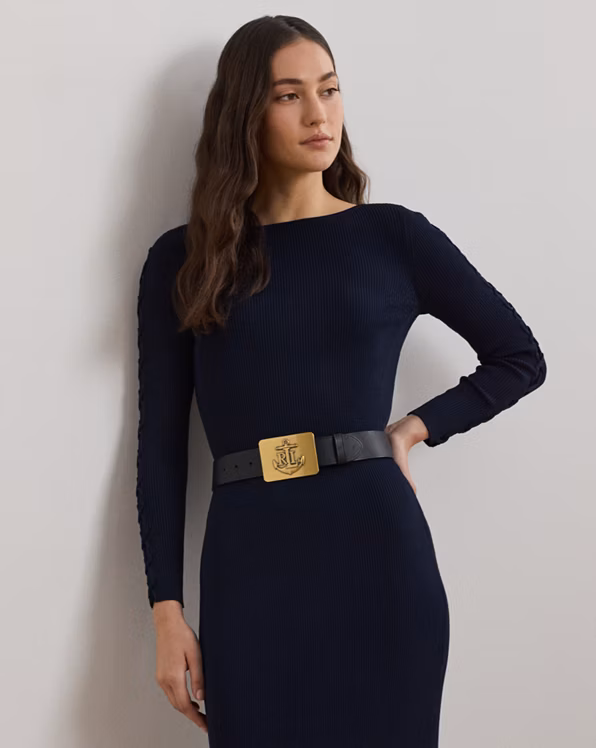 Rib-Knit Boatneck Jumper