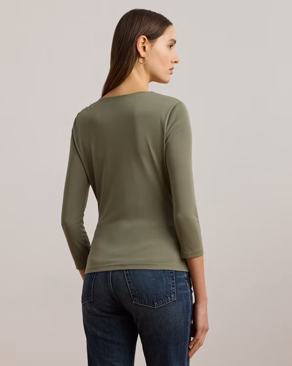 Stretch Jersey Asymmetrical Top