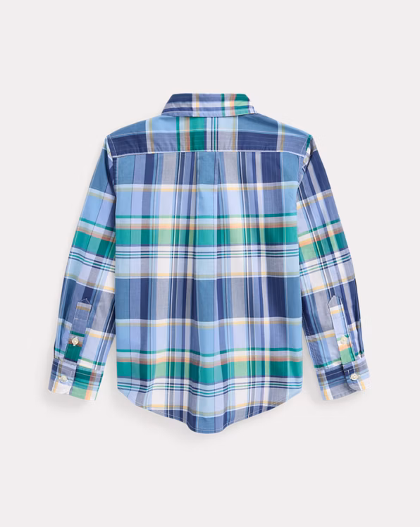 Plaid Cotton Poplin Shirt