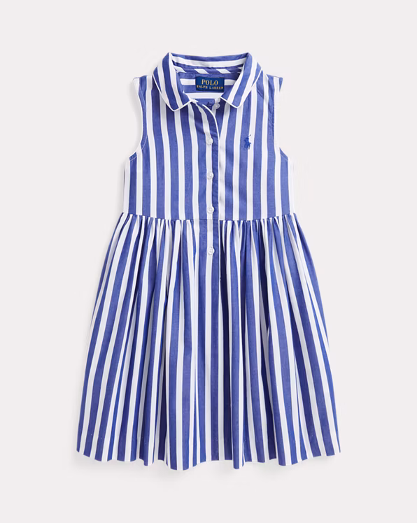 Striped Cotton Poplin Shirtdress