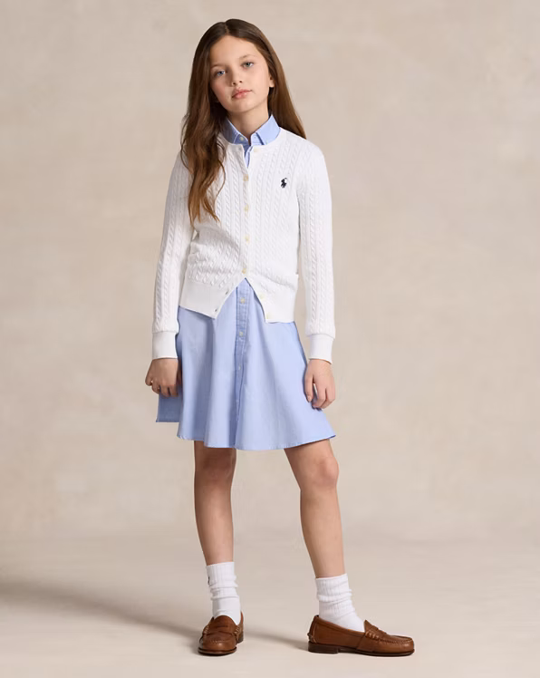 Mini-Cable Cotton Cardigan