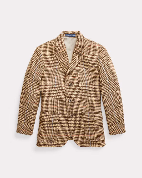 Glen Plaid Silk Blazer