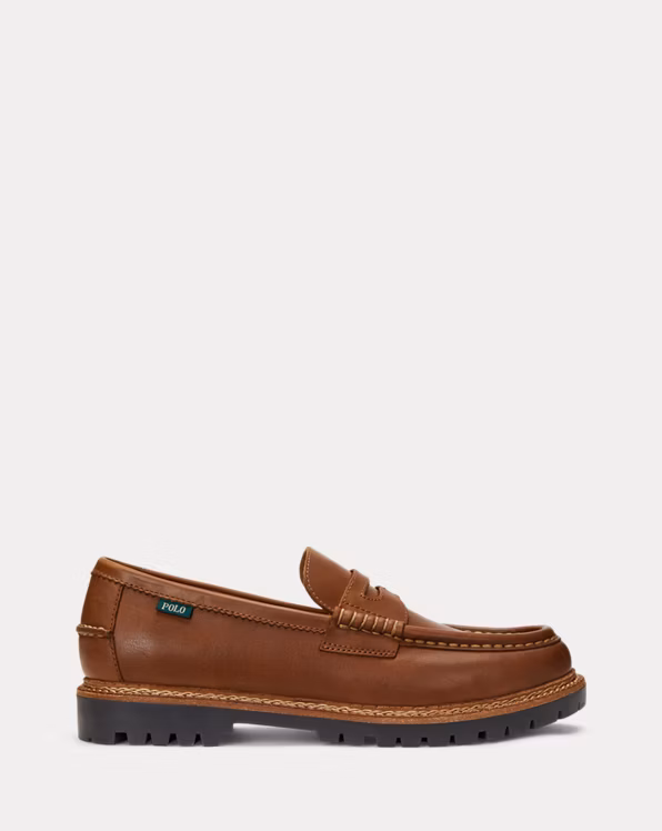 Jett Lug-Sole Leather Penny Loafer