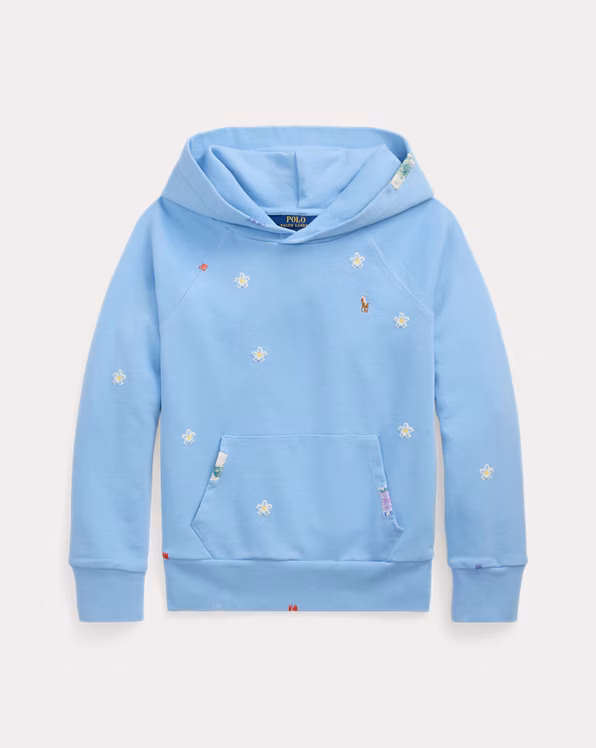Floral Cotton Terry Hoodie