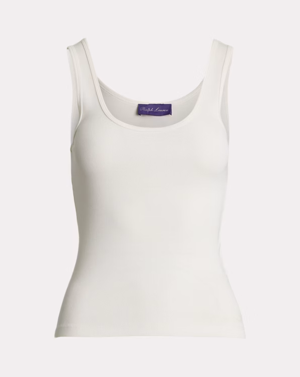 Ellis Rib-Knit Cotton-Blend Tank Top