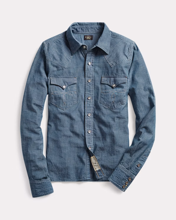 Indigo Chambray Western Shirt