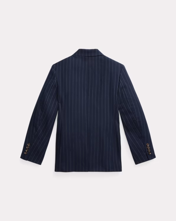 Polo Rope-Stripe Cotton-Silk Suit Jacket