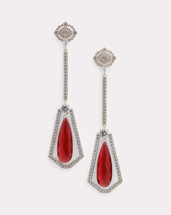 Crystal Swing-Bar Earrings