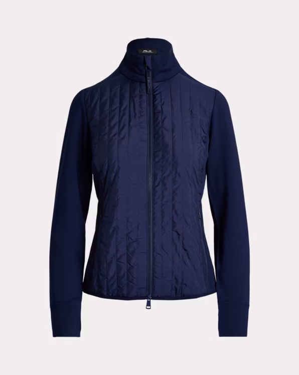 Quilted-Panel Zip Jacket