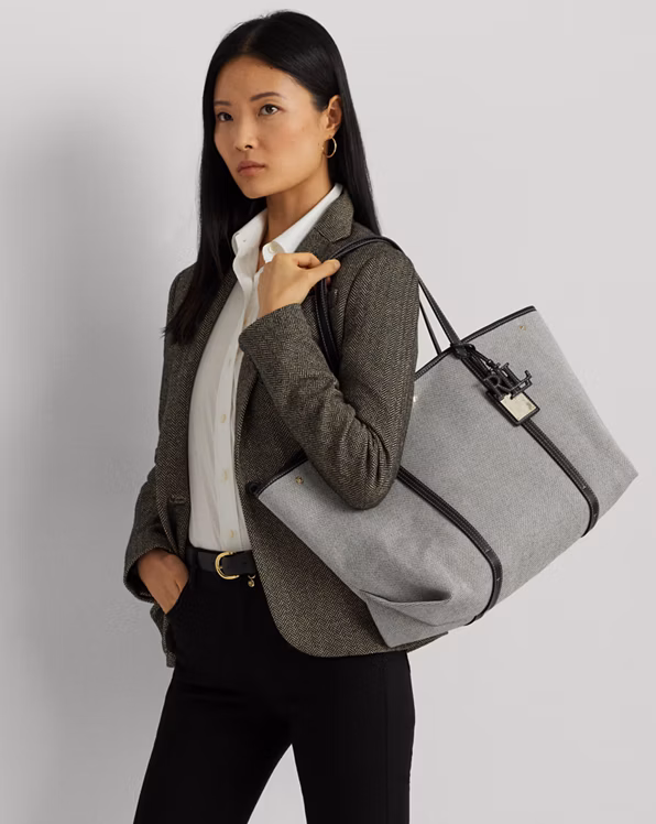 Canvas & Leather Large Emerie Tote