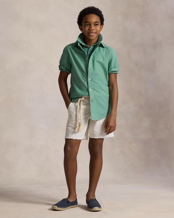 Cotton Oxford Short-Sleeve Shirt