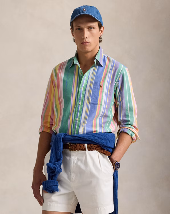 Custom Fit Striped Oxford Shirt