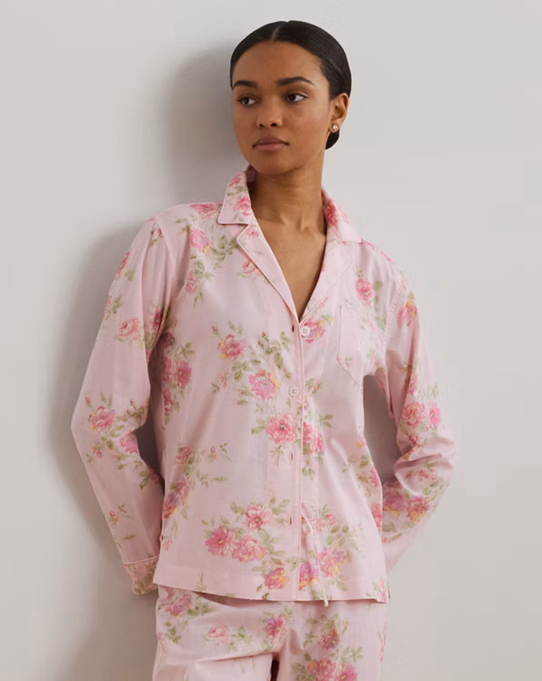 Floral Cotton-Blend Lawn Sleep Set