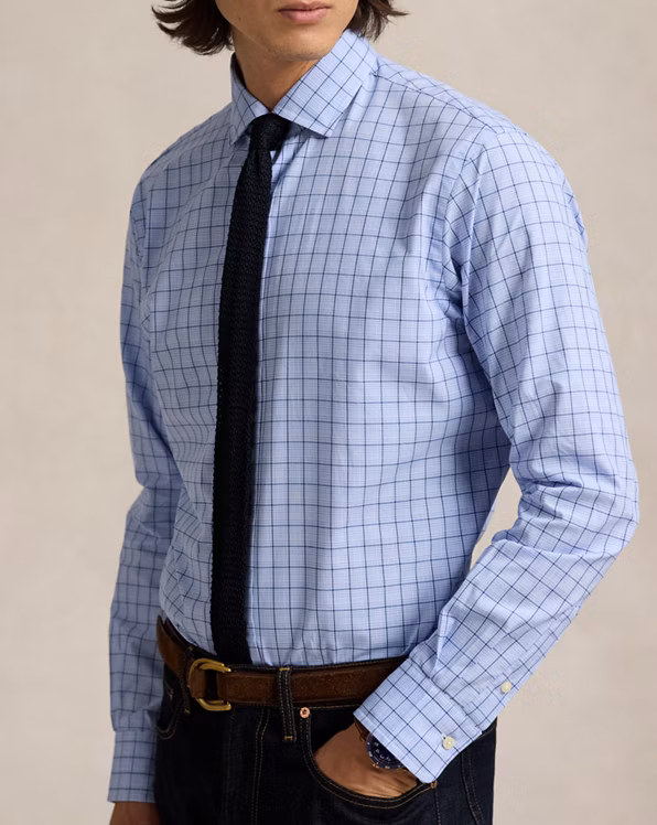 Classic Fit Checked Poplin Shirt