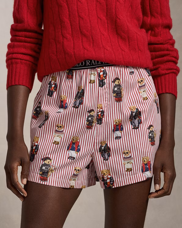 Polo Bear Striped Cotton Boxer