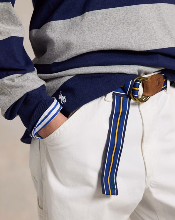 Big Fit Striped Jersey Rugby Shirt