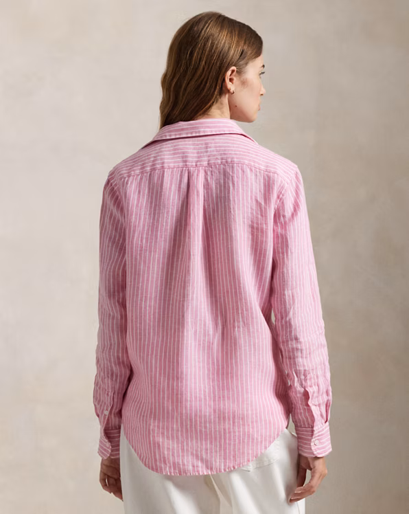 Classic Fit Striped Linen Shirt