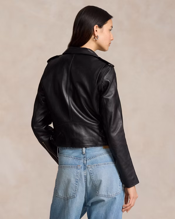 Sheepskin Leather Moto Jacket