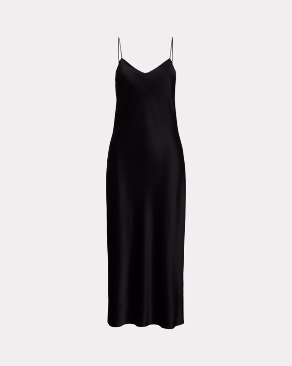 Satin Midi Slip Dress