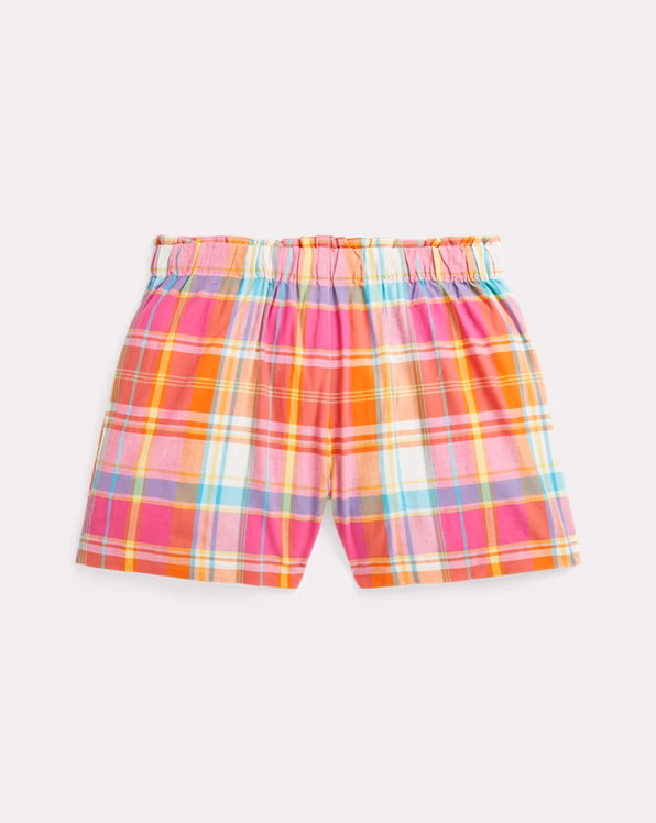 Plaid Cotton Short