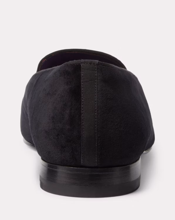 Alonzo Monogram Bullion Velvet Slipper