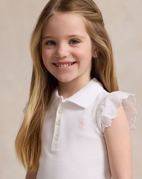 Eyelet Stretch Mesh Polo Shirt