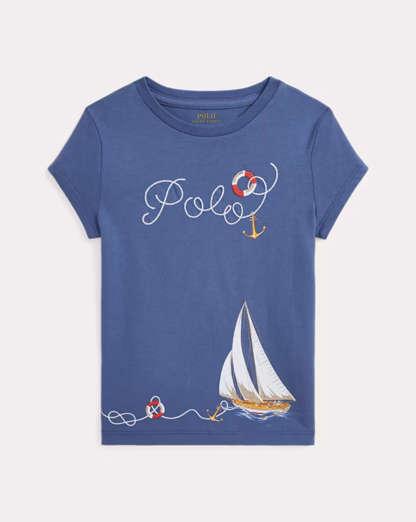 Nautical Logo Cotton Jersey Tee