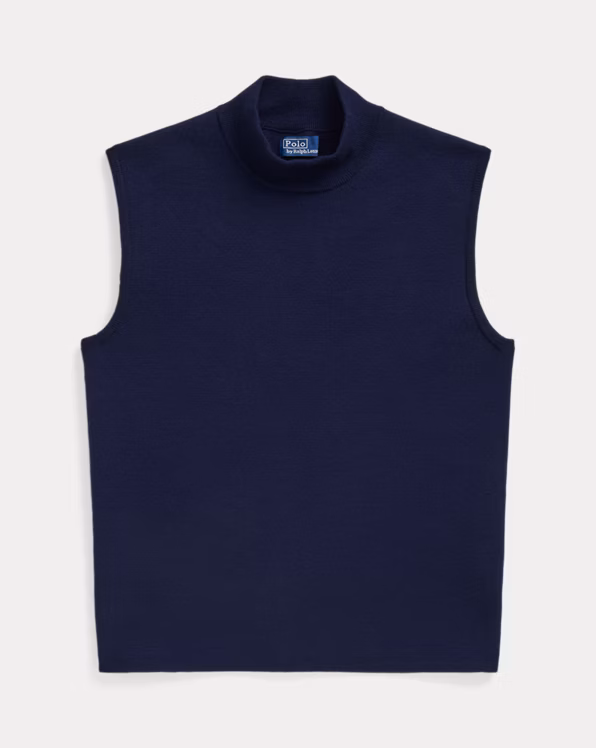 Sleeveless Roll Neck Jumper