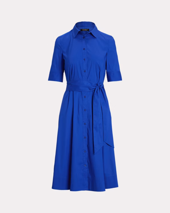 Cotton-Blend Shirtdress