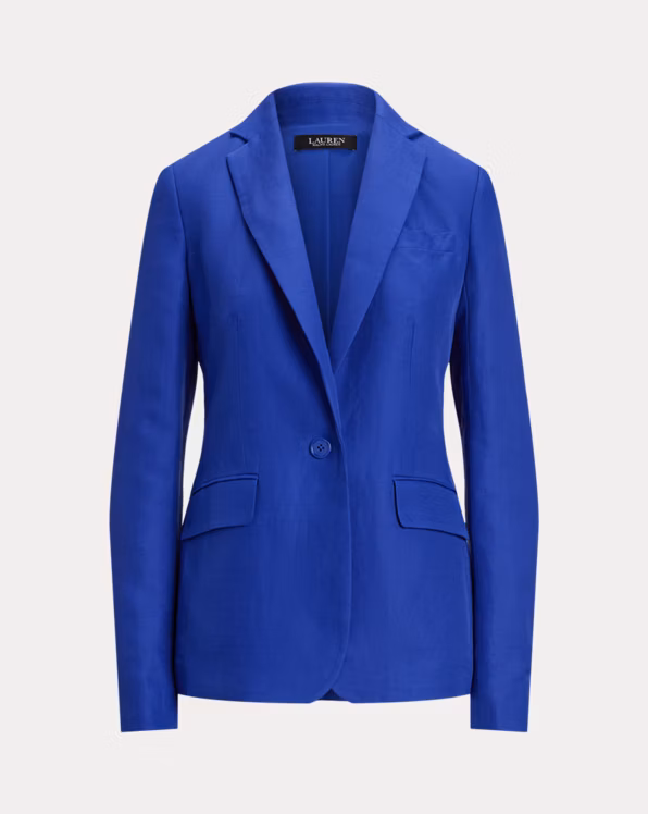 Linen-Blend Twill Blazer