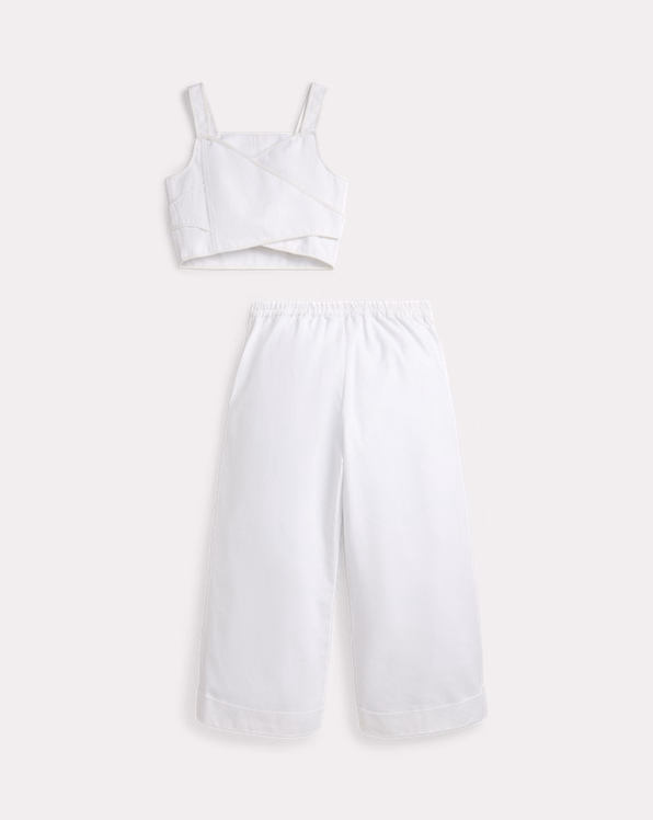 Cotton Canvas Top & Trouser Set