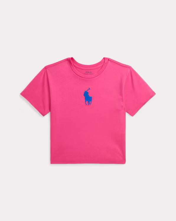 French Knot Big Pony Cotton Jersey Tee