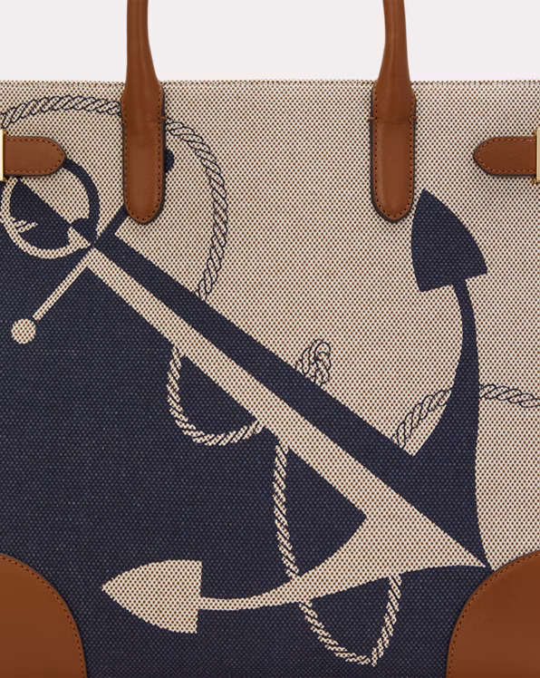 Logo-Print Canvas Large Devyn Tote Bag