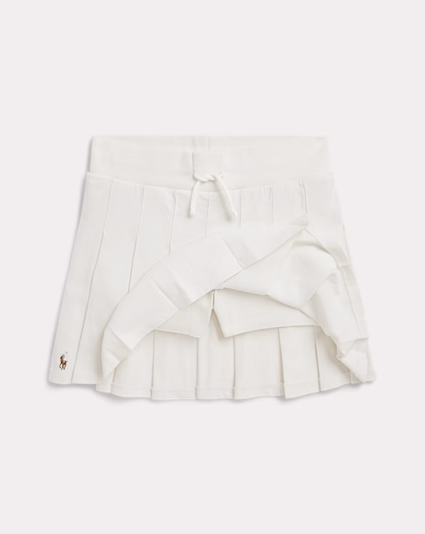 Pleated Cotton Jersey Skort