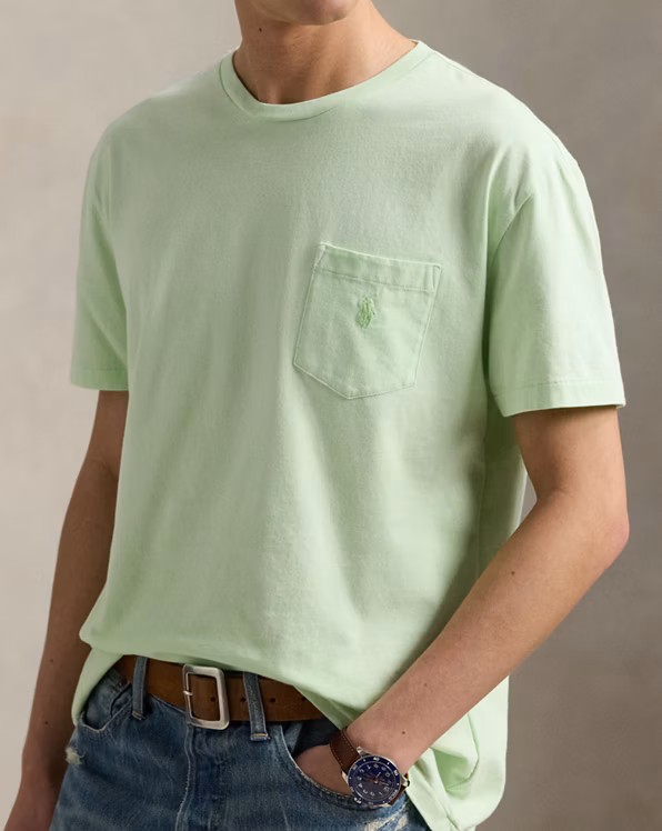 Custom Slim Mineral-Dyed Pocket T-Shirt
