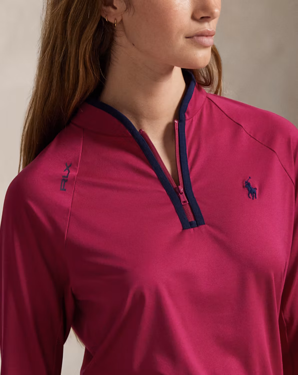 Stretch Jersey Quarter-Zip Pullover