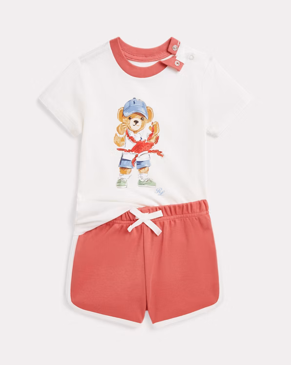 Polo Bear Cotton Tee & Short Set
