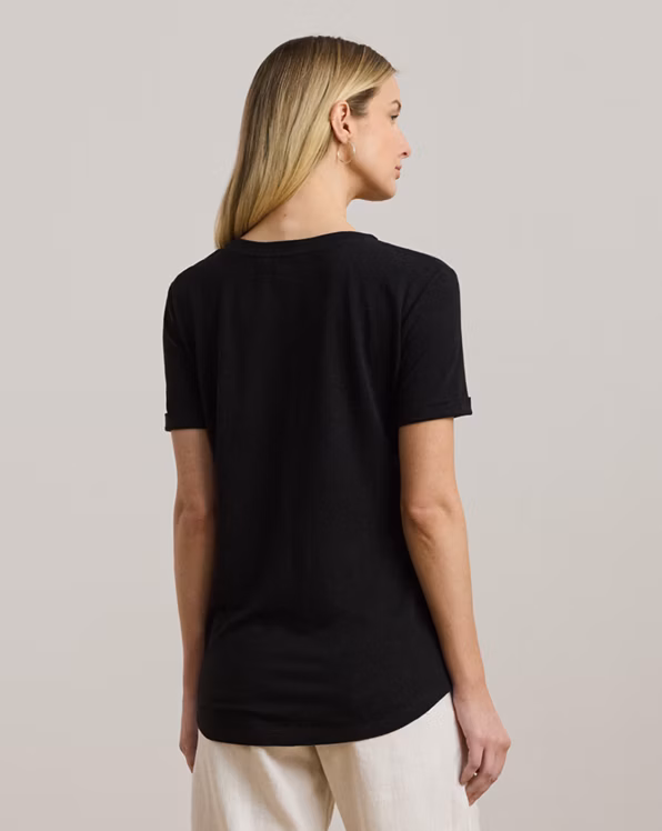 Linen-Blend Jersey Tee